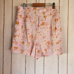 Ricki's linen blend floral Shorts sz M NWT